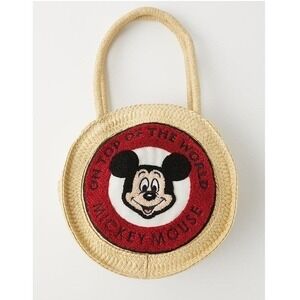 RARE Disney x MOUSSY Mickey Mouse Round Straw Bag